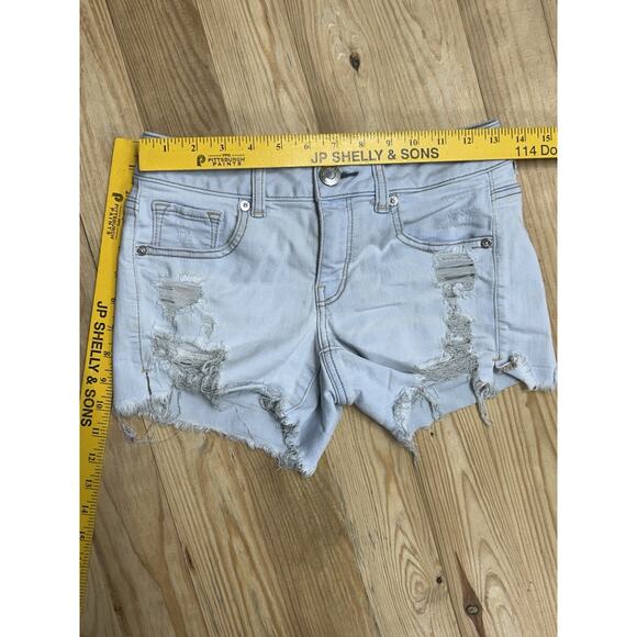 American Eagle Outfitters Midi Denim Light Blue Short Size 4 - Picture 5 of 8
